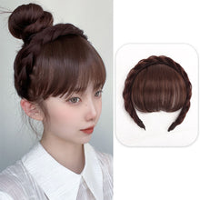 Load image into Gallery viewer, Wig Bangs Hairband Natural Forehead Wig Patch Invisible Traceless Fake Bangs Hair Hoop Simple Convenient Hair Accessory

