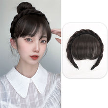 Load image into Gallery viewer, Wig Bangs Hairband Natural Forehead Wig Patch Invisible Traceless Fake Bangs Hair Hoop Simple Convenient Hair Accessory
