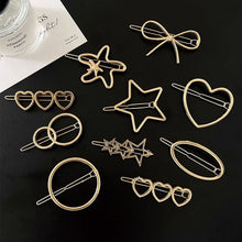 Load image into Gallery viewer, Simple Versatile Alloy Hollow Hair Clip Multiple Shaped Bangs Hairpin Headwear Hair Accessory for Female
