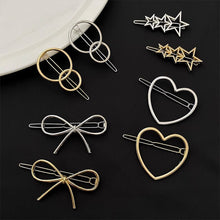 Load image into Gallery viewer, Simple Versatile Alloy Hollow Hair Clip Multiple Shaped Bangs Hairpin Headwear Hair Accessory for Female
