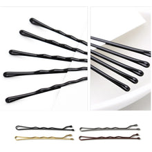 Load image into Gallery viewer, 50pcs/pack Simple Alloy Hair Clips High Elasticity Durable Wave Clamp Hairpins Headwear Hair Accessory
