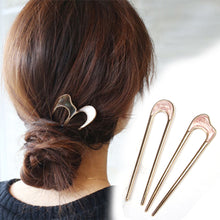Load image into Gallery viewer, Simple Alloy U-shaped Hairpin Temperament Versatile Durable Updo Hairpin Headwear Hair Accessories for Women
