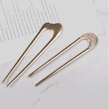 Load image into Gallery viewer, Simple Alloy U-shaped Hairpin Temperament Versatile Durable Updo Hairpin Headwear Hair Accessories for Women
