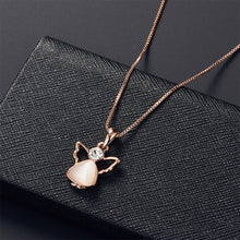 Load image into Gallery viewer, Alloy Rhinestone Pendant Necklace Earrings Set Fashionable Minimalist Necklace Earrings Women Jewelry Set
