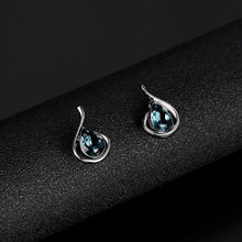 Load image into Gallery viewer, Oval Crystal Pendant Necklace Earrings Set Versatile Minimalist Diamond Necklace Earrings Alloy Jewelry Set
