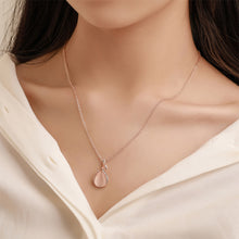 Load image into Gallery viewer, Crystal Cat's Eye Stone Necklace Earrings Set Stylish Minimalist Diamond Necklace Earrings Alloy Jewelry Set for Women

