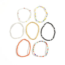 Load image into Gallery viewer, 6pcs/set Glass Rice Bead Anklet Versatile Creative Beaded Ankle Chain Colorful Beach Anklet Foot Jewelry for Women
