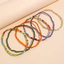 Load image into Gallery viewer, 6pcs/set Glass Rice Bead Anklet Versatile Creative Beaded Ankle Chain Colorful Beach Anklet Foot Jewelry for Women
