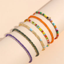 Load image into Gallery viewer, 6pcs/set Glass Rice Bead Anklet Versatile Creative Beaded Ankle Chain Colorful Beach Anklet Foot Jewelry for Women
