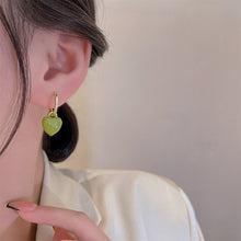 Load image into Gallery viewer, Three-dimensional Heart-shaped Square Earrings Temperamental Simple Earrings Ear Studs Women Jewelry Accessories
