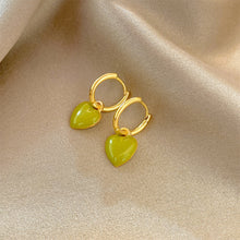Load image into Gallery viewer, Three-dimensional Heart-shaped Square Earrings Temperamental Simple Earrings Ear Studs Women Jewelry Accessories
