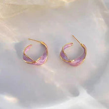 Load image into Gallery viewer, Geometrically Irregular Twisted Earrings Simple Versatile Alloy Earrings Ear Studs Women Fashionable Jewelry
