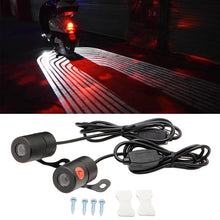 Load image into Gallery viewer, Motorcycle Car Projector Angel Wing LED Lamps Modified Moto Tail Lights Carpet Underglow Welcome Brake Taillights Bulbs 9-36V
