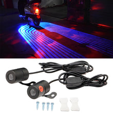 Load image into Gallery viewer, Motorcycle Car Projector Angel Wing LED Lamps Modified Moto Tail Lights Carpet Underglow Welcome Brake Taillights Bulbs 9-36V
