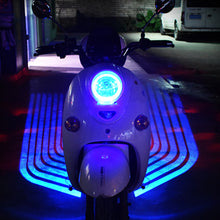 Load image into Gallery viewer, Motorcycle Car Projector Angel Wing LED Lamps Modified Moto Tail Lights Carpet Underglow Welcome Brake Taillights Bulbs 9-36V
