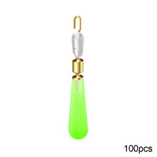 Load image into Gallery viewer, 100PCS Silicone Quick Sub Clip Copper Head Rotating Anti-Winding Float Seat Removable Replacement Fish Mark Connector Fishing Gear Accessories
