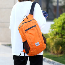 Load image into Gallery viewer, Outdoor Waterproof Large Capacity Foldable Backpack Shoulder Strap Adjustable Lightweight Travel Storage Bag Sports Fitness Package Double Side Net
