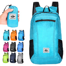 Load image into Gallery viewer, Outdoor Waterproof Large Capacity Foldable Backpack Shoulder Strap Adjustable Lightweight Travel Storage Bag Sports Fitness Package Double Side Net
