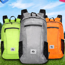 Load image into Gallery viewer, Outdoor Waterproof Large Capacity Foldable Backpack Shoulder Strap Adjustable Lightweight Travel Storage Bag Sports Fitness Package Double Side Net
