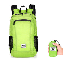 Load image into Gallery viewer, Outdoor Waterproof Large Capacity Foldable Backpack Shoulder Strap Adjustable Lightweight Travel Storage Bag Sports Fitness Package Double Side Net
