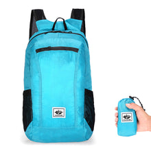Load image into Gallery viewer, Outdoor Waterproof Large Capacity Foldable Backpack Shoulder Strap Adjustable Lightweight Travel Storage Bag Sports Fitness Package Double Side Net
