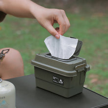 Load image into Gallery viewer, 1.1L Outdoor Multi-Functional Mini Paper Box Moisture-Proof Dust-Proof Desktop Debris Camping Seasoning Bottle Storage Box

