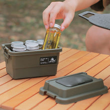 Load image into Gallery viewer, 1.1L Outdoor Multi-Functional Mini Paper Box Moisture-Proof Dust-Proof Desktop Debris Camping Seasoning Bottle Storage Box
