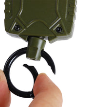 Load image into Gallery viewer, 1PC Catalpa Alloy Metal Buckle Key Chain Portable Anti-Theft Square Badge Reel With Retractable Steel Wire Outdoor Camping Climbing Fishing Supplies
