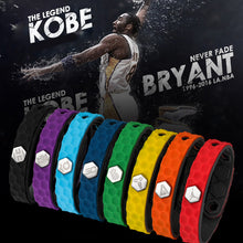 Load image into Gallery viewer, Hexagon Grain Silicone Negative Ion Bracelet Anti-Static Black Technology Energy Sport Adjustable Bracelet Basketball Star Model
