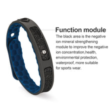 Load image into Gallery viewer, Hexagon Grain Silicone Negative Ion Bracelet Anti-Static Black Technology Energy Sport Adjustable Bracelet Justice League Superhero Style
