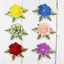 Load image into Gallery viewer, 12*9.5cm Embroidery Flower Patch Applique DIY Crafts Sticker for Dress Bag Clothes Accessories Badges Sew On Sewing Accessories
