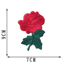 Load image into Gallery viewer, Embroidery Rose Flower Patch Applique DIY Crafts Sticker for Dress Bag Clothes Accessories Badges Sew On Sewing Accessories
