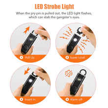 Load image into Gallery viewer, Self Defense Alarm 130dB Anti-wolf Alert for Girl Child Women Carrying Scream Loud Panic Alarm Emergency Alarm Keychain
