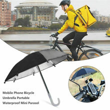 Load image into Gallery viewer, 1PC Mobile Phone Holder Motorcycle Bicycle Umbrella Portable Waterproof Mini Parasol Waterproof Anti-permeability Toy Umbrella
