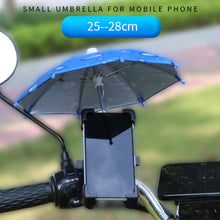 Load image into Gallery viewer, 1PC Mobile Phone Holder Motorcycle Bicycle Umbrella Portable Waterproof Mini Parasol Waterproof Anti-permeability Toy Umbrella
