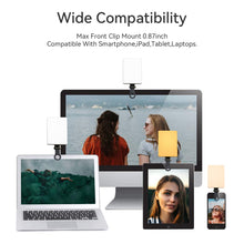 Load image into Gallery viewer, LED Mobile Phone Computer Fill-in Light Adjustable Portable LED Lamp Rechargeable Clip Fill Video Light For Live Selfie Meeting
