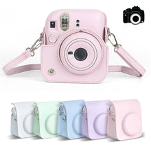 Load image into Gallery viewer, For Instax Mini 12 Camera Case PU Leather Soft Protective Case Trave Bag for Fujifilm Film Camera Bag with Shoulder Strap
