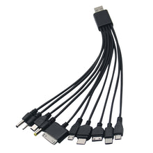 Load image into Gallery viewer, 1pcs 10 in 1 Micro USB multi Charger usb cables for mobile phones cord for KG90 Sony phone SAMSUNG Tablets
