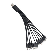 Load image into Gallery viewer, 1pcs 10 in 1 Micro USB multi Charger usb cables for mobile phones cord for KG90 Sony phone SAMSUNG Tablets
