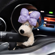 Load image into Gallery viewer, Car Suspension Decoration Plush Wiper Wye Shield Doll Cute Bowknot Cartoon Dog Car Decoration Auto Parts
