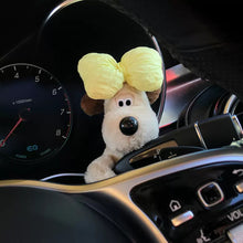Load image into Gallery viewer, Car Suspension Decoration Plush Wiper Wye Shield Doll Cute Bowknot Cartoon Dog Car Decoration Auto Parts

