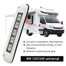 Load image into Gallery viewer, Waterproof 12V/24V RV LED Awning Porch Light Motorhome Caravan Light Bar RV Van Camper Trailer Exterior Lamp Wall Lamps
