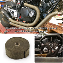 Load image into Gallery viewer, 5M Roll Motorcycle Exhaust Heat Shield Thermal Exhaust Tape Fiberglass Heat Wrap Pipe Heat Insulation Motorcycle Accessories

