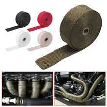 Load image into Gallery viewer, 5M Roll Motorcycle Exhaust Heat Shield Thermal Exhaust Tape Fiberglass Heat Wrap Pipe Heat Insulation Motorcycle Accessories
