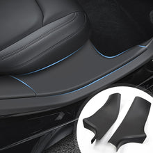 Load image into Gallery viewer, 2Pcs Rear Door Sill Protector Scuff Plate Cover Door Inner Sill Cover ABS Decal Sticker For Tesla Model Y 2021 2022
