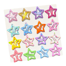Load image into Gallery viewer, 10pcs/set Cute Colorful Star Shape Hair Clips for Girls Children Lovely Star Hairpins Kids BB Pins Barrettes Hair Accessories
