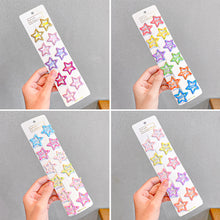 Load image into Gallery viewer, 10pcs/set Cute Colorful Star Shape Hair Clips for Girls Children Lovely Star Hairpins Kids BB Pins Barrettes Hair Accessories

