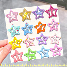 Load image into Gallery viewer, 10pcs/set Cute Colorful Star Shape Hair Clips for Girls Children Lovely Star Hairpins Kids BB Pins Barrettes Hair Accessories
