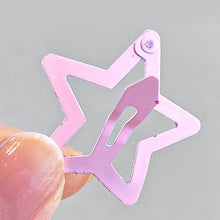 Load image into Gallery viewer, 10pcs/set Cute Colorful Star Shape Hair Clips for Girls Children Lovely Star Hairpins Kids BB Pins Barrettes Hair Accessories
