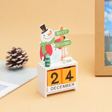 Load image into Gallery viewer, 1Pc Christmas Decorations Wooden Countdown Calendar Ornament Gift Party Supplies Window Table Home Decor Santa Claus Snowman Elk
